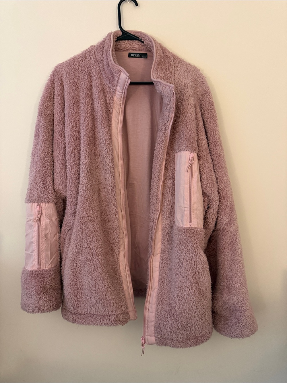 Amazon Plush Teddy Jacket in Dusty Rose